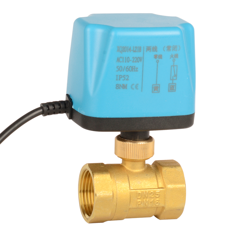 Two-wires electric ball valve
